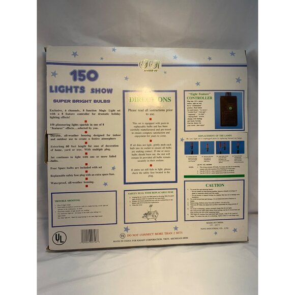 Vtg Trim A Home 150 Magic Lights Show Super Bright 8 Electronic Functions - Picture 7 of 16
